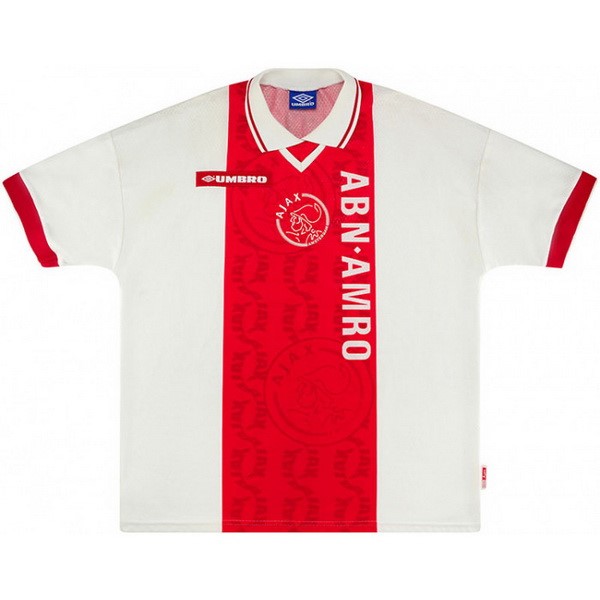 Tailandia Camiseta Ajax Primera Equipación Retro 1998 1999 Rojo Blanco